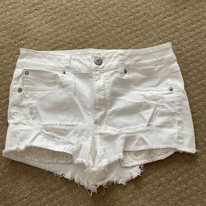 High waisted jean shorts